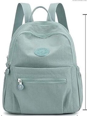 MUKAITE Mint Green Nylon Travel Backpack Lightweight Carry On